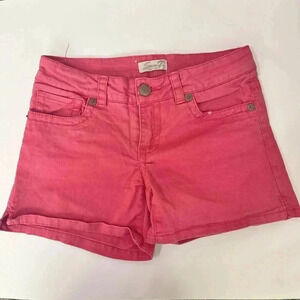 7 For All Mankind Coral Orange Demin Shorts Women 6